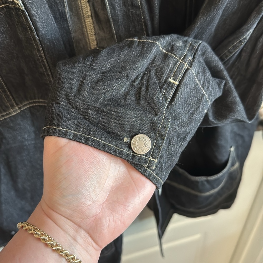 Women's Oversized Denim Jacket - Picture 5 of 6